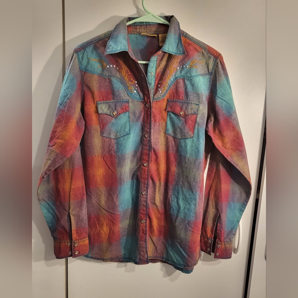 Wrangler Multicolor Button Down Shirt